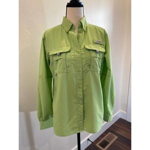 Columbia Women's PFG Bahama II UPF 30 Long Sleeve Fishing Shirt EUC